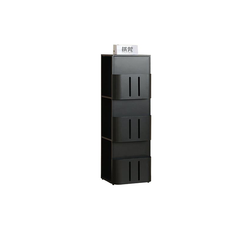 Modern Minimalist Carbon Steel Rectangular Bookshelf With 4 Tiers & 3 Storage For Living Room & Home Office