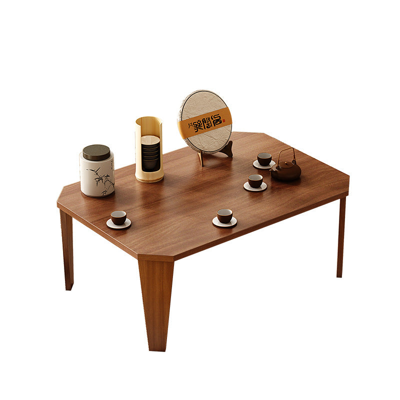 Modern Minimalist MDF Rectangular Low Coffee Table With Folding Legs For Living Room