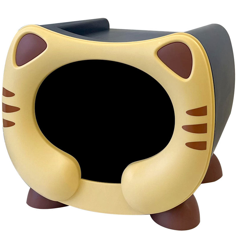 Contemporary Creative PP Kids Cartoon Cat Nightstand 1-Storage Stackable For Bedside