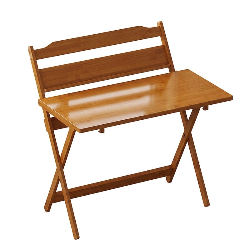 Traditional Chinese Bamboo Rectangular Foldable Office Desk 1 Tier For Bedroom