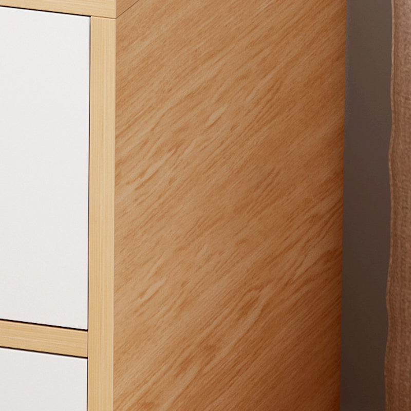 Contemporary Scandinavian Square Tabletop MDF Nightstand 2-Drawer For Bedroom