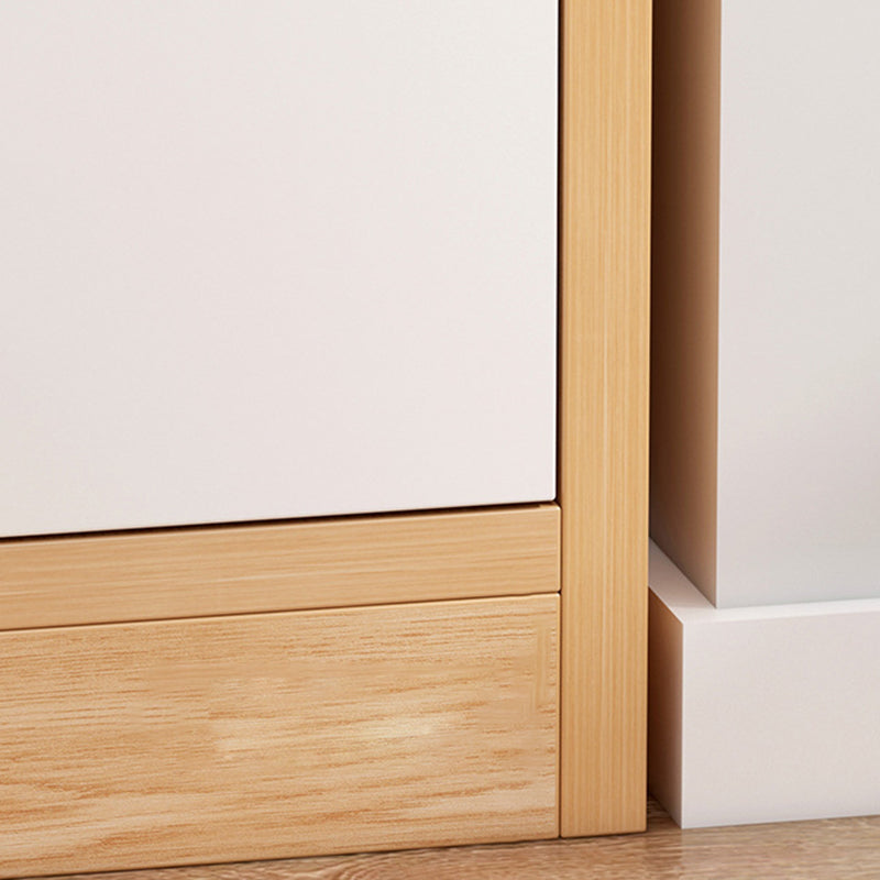 Contemporary Scandinavian Square Tabletop MDF Nightstand 2-Drawer For Bedroom