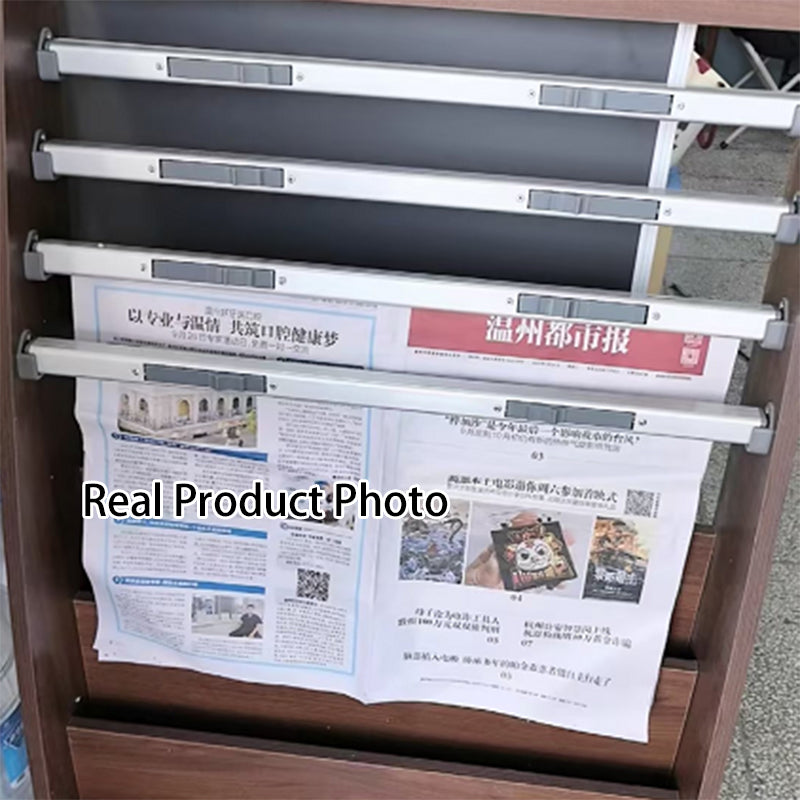 Modern Minimalist Rectangular Arc E1 Eco-Friendly Particle Board Aluminum Alloy Floor-Standing Bookshelf 4-Tier For Study
