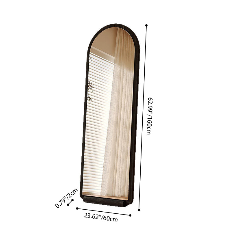 Contemporary Retro Pine & MDF Glass Rectangular Full-Length Floor Mirror Freestanding & Leaning Design For Bedroom & Living Room