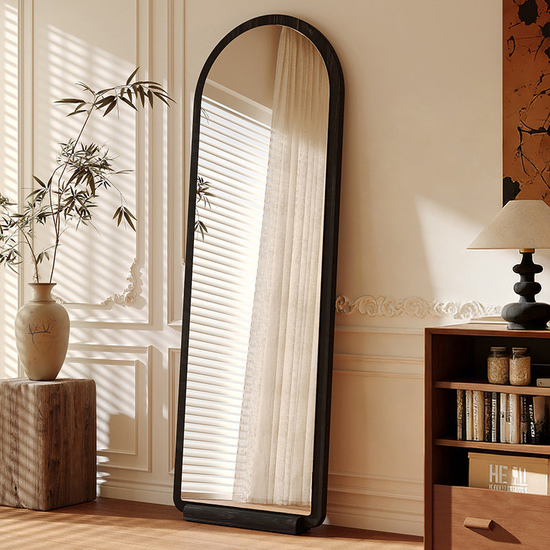 Contemporary Retro Pine & MDF Glass Rectangular Full-Length Floor Mirror Freestanding & Leaning Design For Bedroom & Living Room
