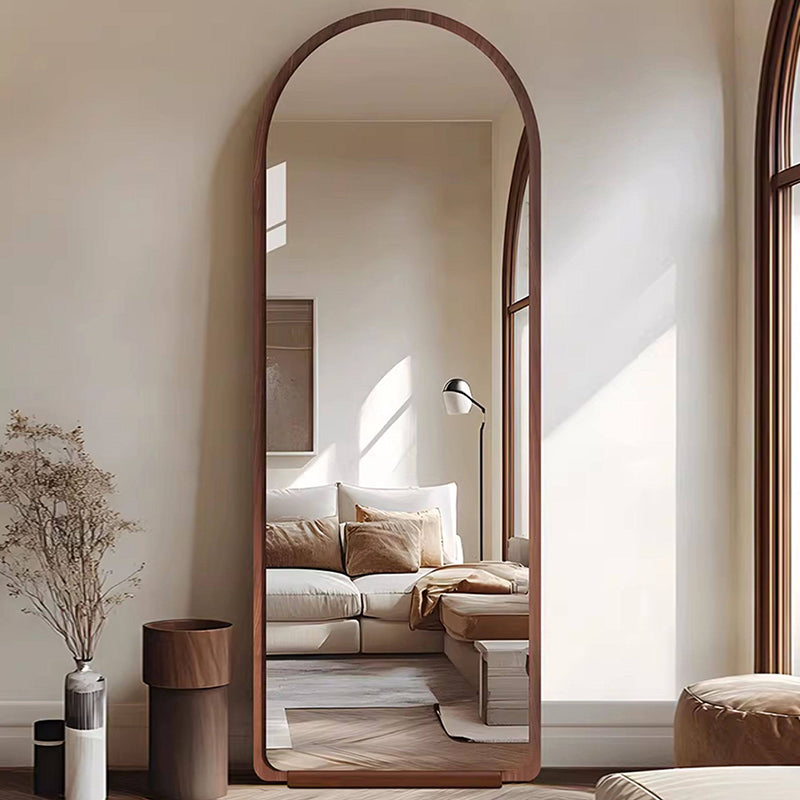 Contemporary Retro Pine & MDF Glass Rectangular Full-Length Floor Mirror Freestanding & Leaning Design For Bedroom & Living Room