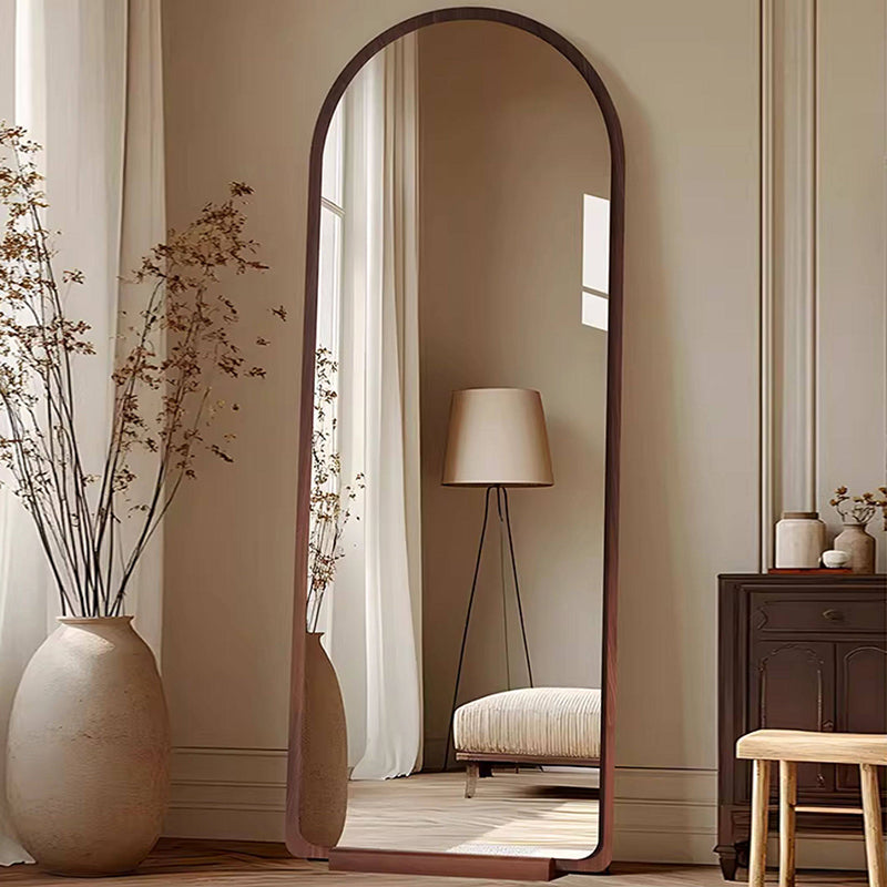Contemporary Retro Pine & MDF Glass Rectangular Full-Length Floor Mirror Freestanding & Leaning Design For Bedroom & Living Room