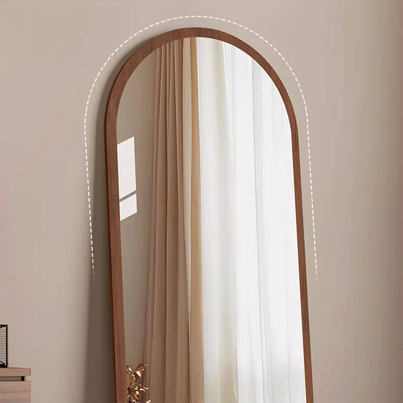Contemporary Retro Pine & MDF Glass Rectangular Full-Length Floor Mirror Freestanding & Leaning Design For Bedroom & Living Room