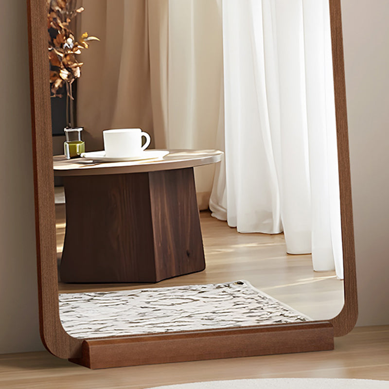 Contemporary Retro Pine & MDF Glass Rectangular Full-Length Floor Mirror Freestanding & Leaning Design For Bedroom & Living Room
