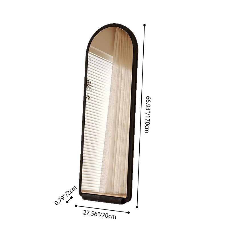 Contemporary Retro Pine & MDF Glass Rectangular Full-Length Floor Mirror Freestanding & Leaning Design For Bedroom & Living Room