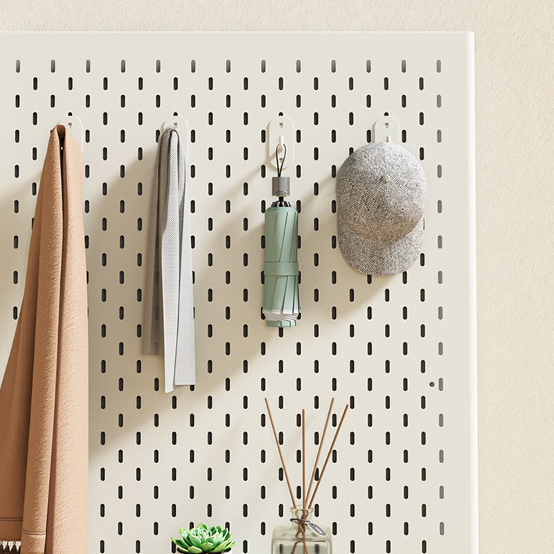 Modern Minimalist Metal & Glass Sliding Full-Length Wall Mirror With Pegboard Storage Wall-Mounted Entryway Dressing Mirror