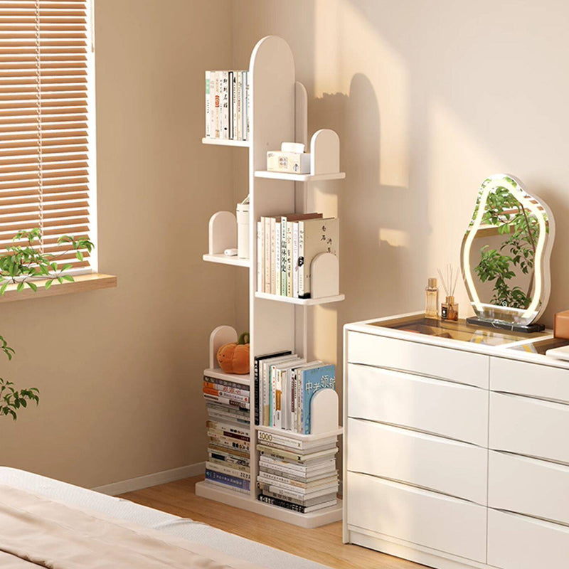 Contemporary Creative Solid Rubberwood Cactus Bookshelf With 7-Tier Storage Rack For Living Room & Home Office