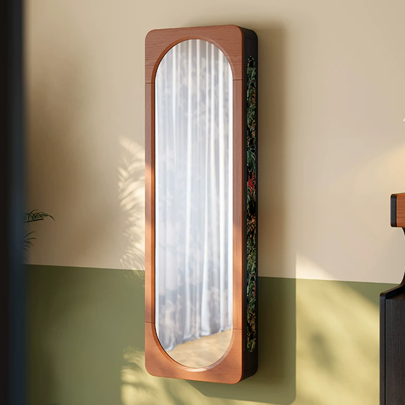 Multi-Functional Space-Saving Wall-Mounted Full-Length Wall Mirror - French Mirror With Hidden Storage & Wardrobe Organizer For Bedroom