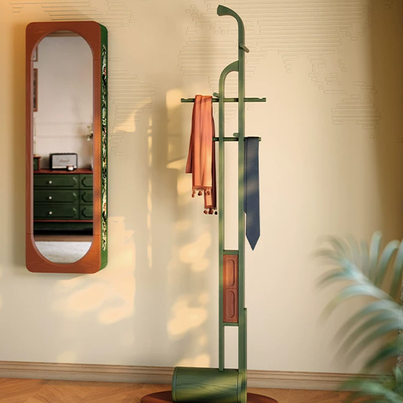 Multi-Functional Space-Saving Wall-Mounted Full-Length Wall Mirror - French Mirror With Hidden Storage & Wardrobe Organizer For Bedroom