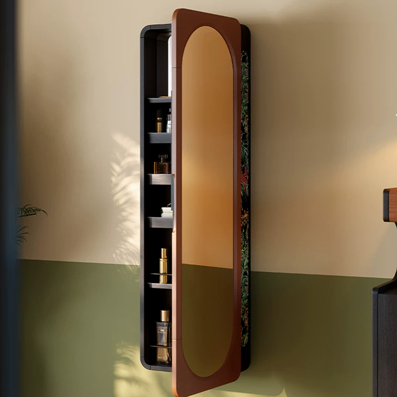 Multi-Functional Space-Saving Wall-Mounted Full-Length Wall Mirror - French Mirror With Hidden Storage & Wardrobe Organizer For Bedroom