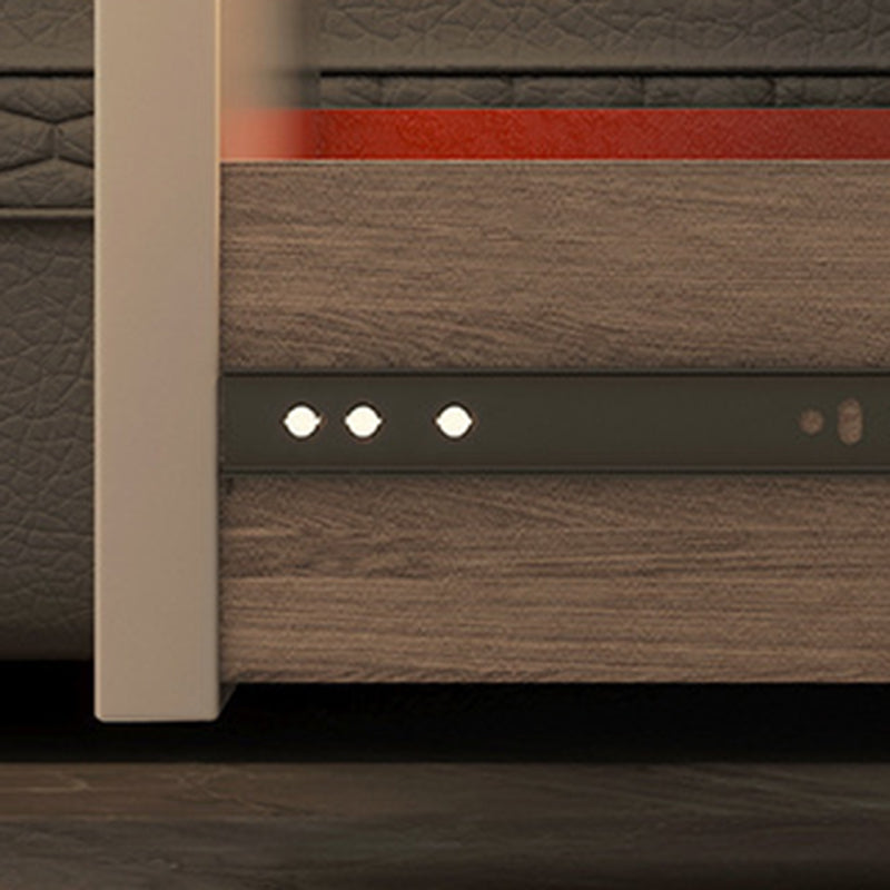 Modern Minimalist Rectangular Medium Density Fiberboard Nightstand 1-Drawer For Bedroom