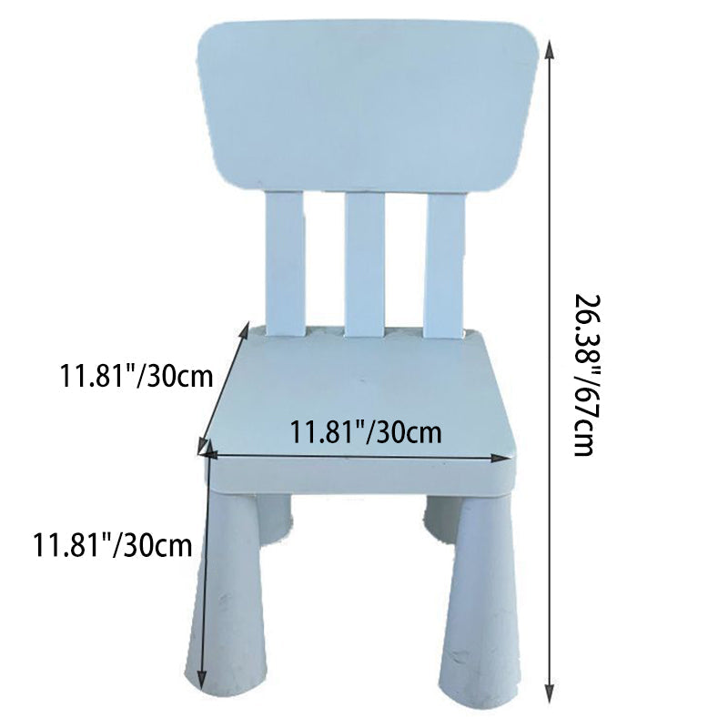 Contemporary Nordic Rectangular PE Kids Desk & Chair Set For Home Office
