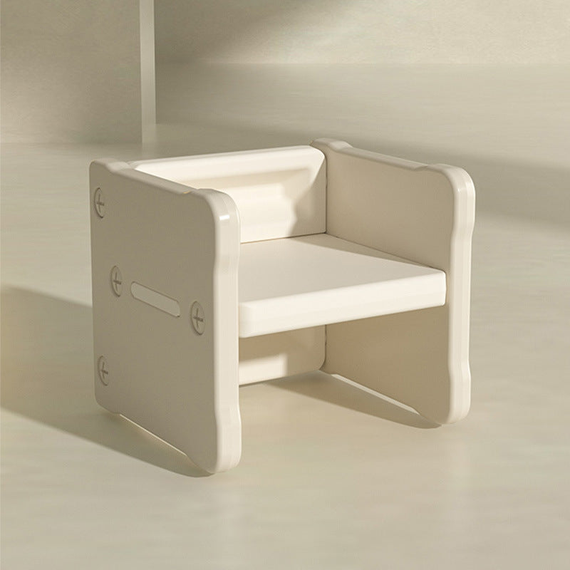 Contemporary Nordic Rectangular Hollow PE Kids Desk & Chair Set For Home Office