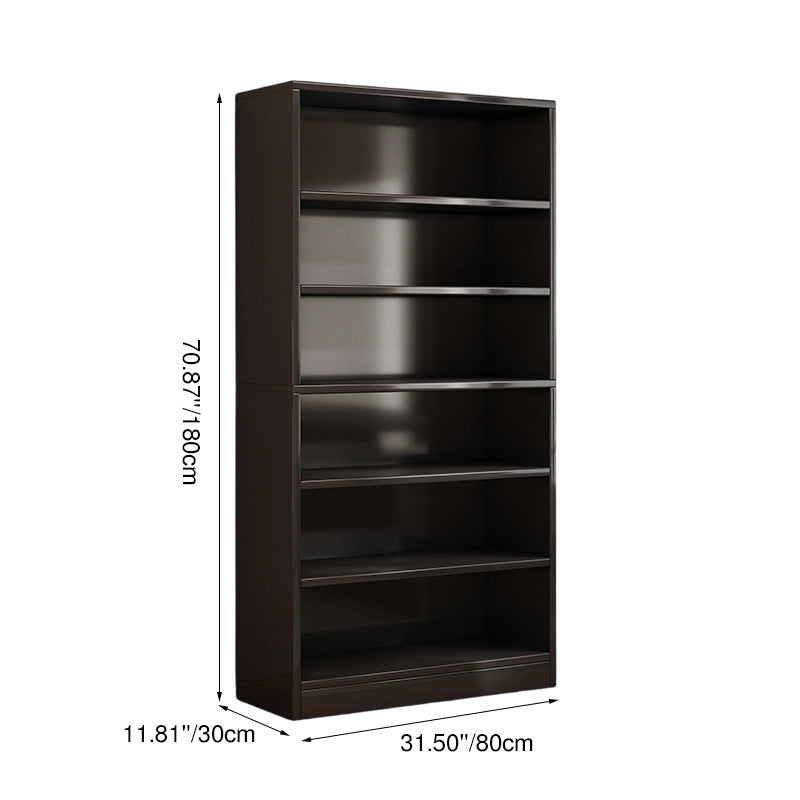 Modern Minimalist Rectangular Solid Wood Eco-Board Bookshelf 6-Tier For Home & Office