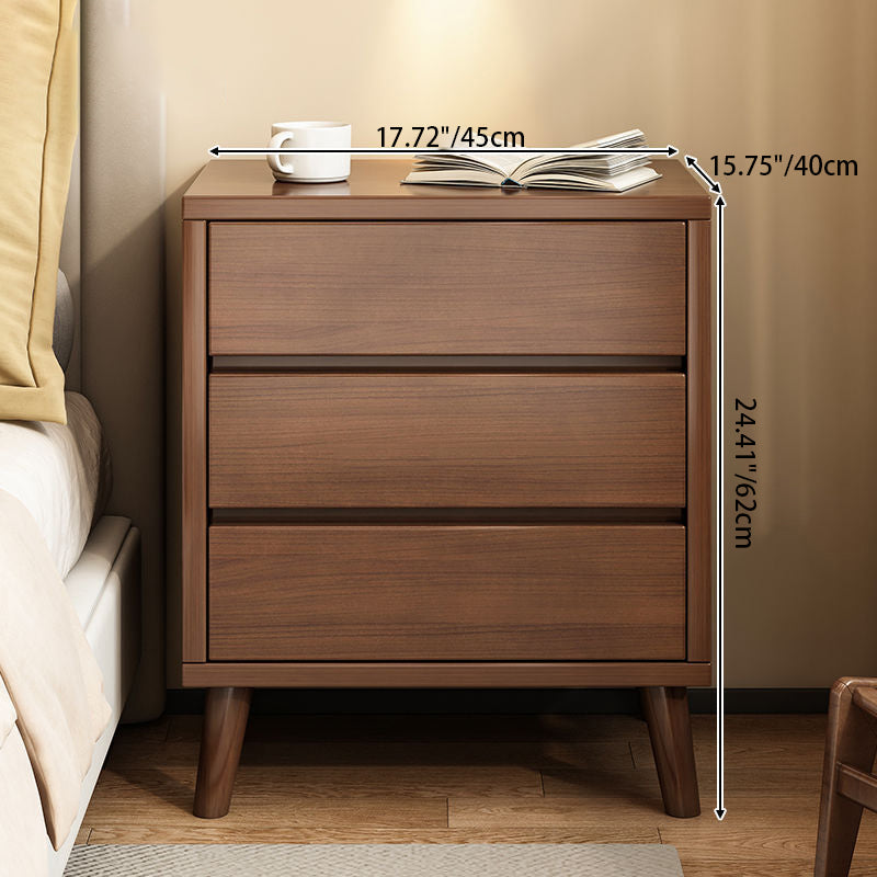Modern Minimalist Eco-Friendly Board Rectangular Nightstand 2/3 Drawers For Bedroom