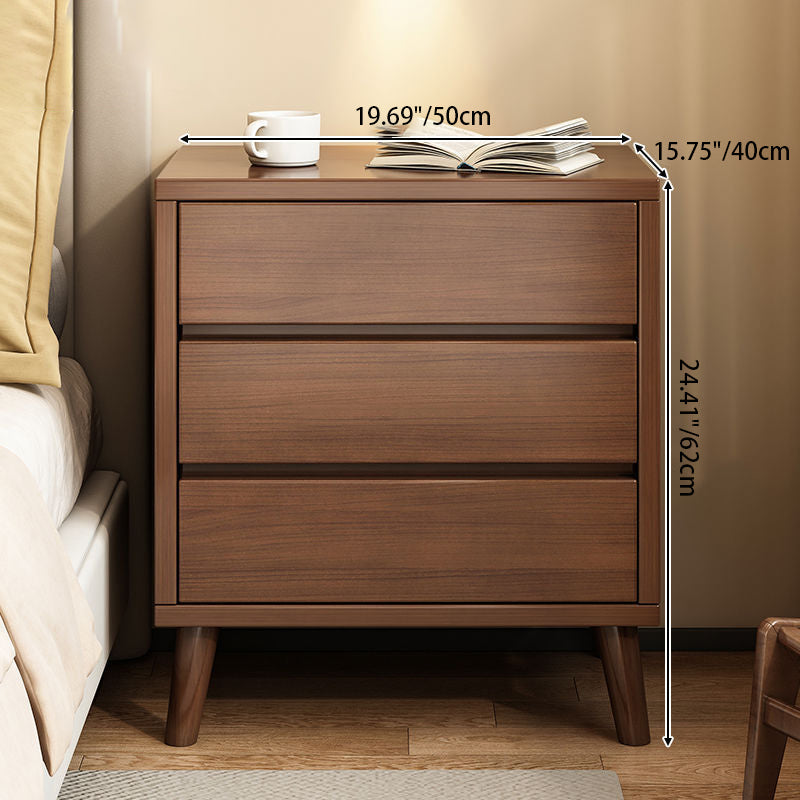 Modern Minimalist Eco-Friendly Board Rectangular Nightstand 2/3 Drawers For Bedroom