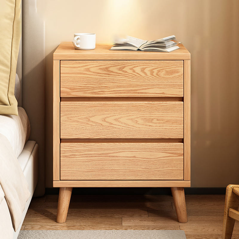 Modern Minimalist Eco-Friendly Board Rectangular Nightstand 2/3 Drawers For Bedroom