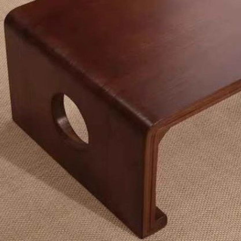 Traditional Japanese Rectangular Paulownia Solid Wood Tatami Coffee Table For Living Room & Bedroom