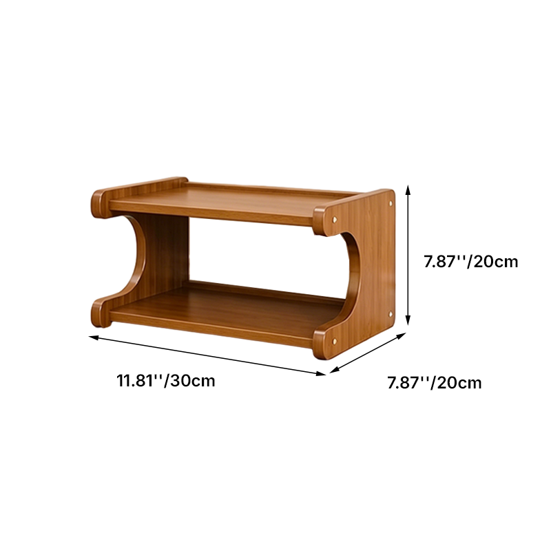 Contemporary Scandinavian Rectangular Nan Bamboo Medium-Density Fiberboard Storage Shelf Shoe Storage 2/3/4/5/6-Tier For Entryways & Living Room