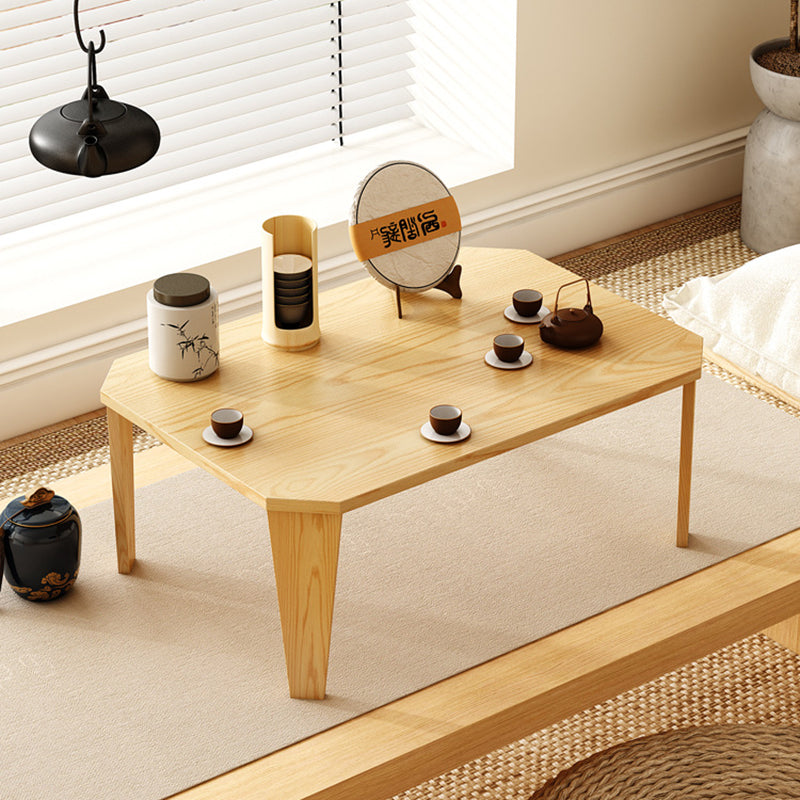 Modern Minimalist MDF Rectangular Low Coffee Table With Folding Legs For Living Room