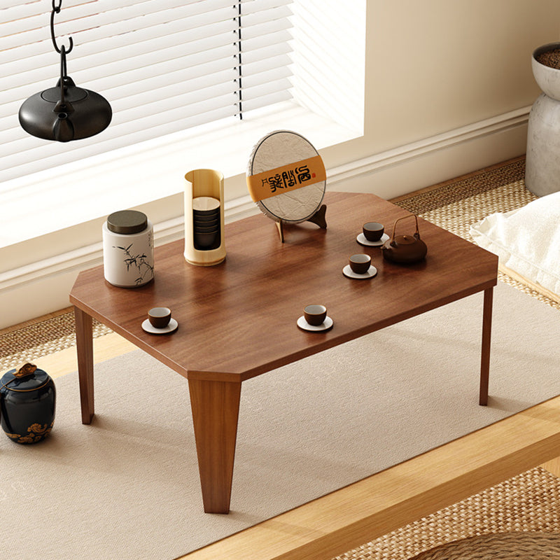 Modern Minimalist MDF Rectangular Low Coffee Table With Folding Legs For Living Room
