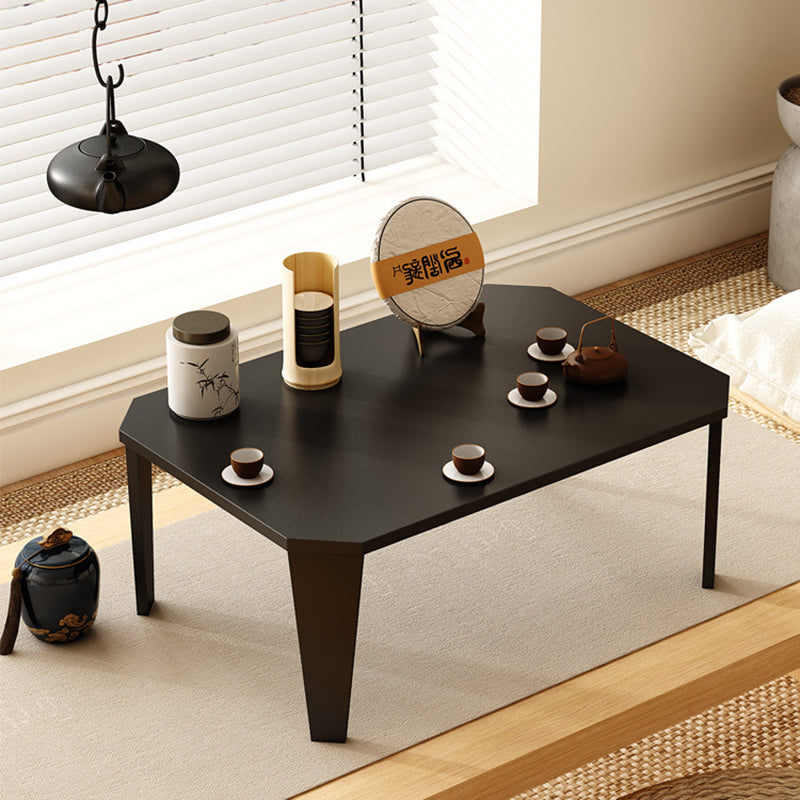 Modern Minimalist MDF Rectangular Low Coffee Table With Folding Legs For Living Room