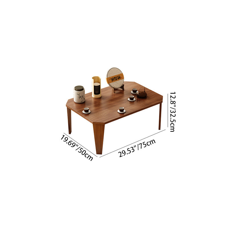 Modern Minimalist MDF Rectangular Low Coffee Table With Folding Legs For Living Room