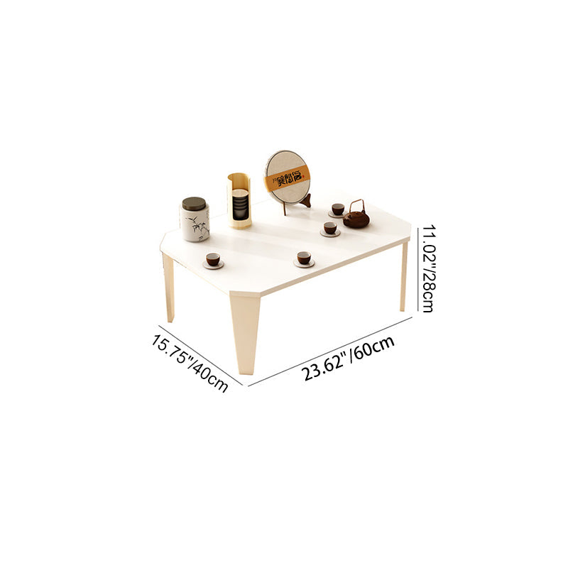 Modern Minimalist MDF Rectangular Low Coffee Table With Folding Legs For Living Room
