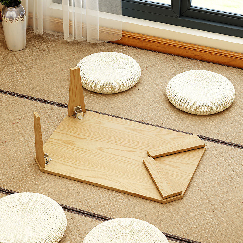 Modern Minimalist MDF Rectangular Low Coffee Table With Folding Legs For Living Room