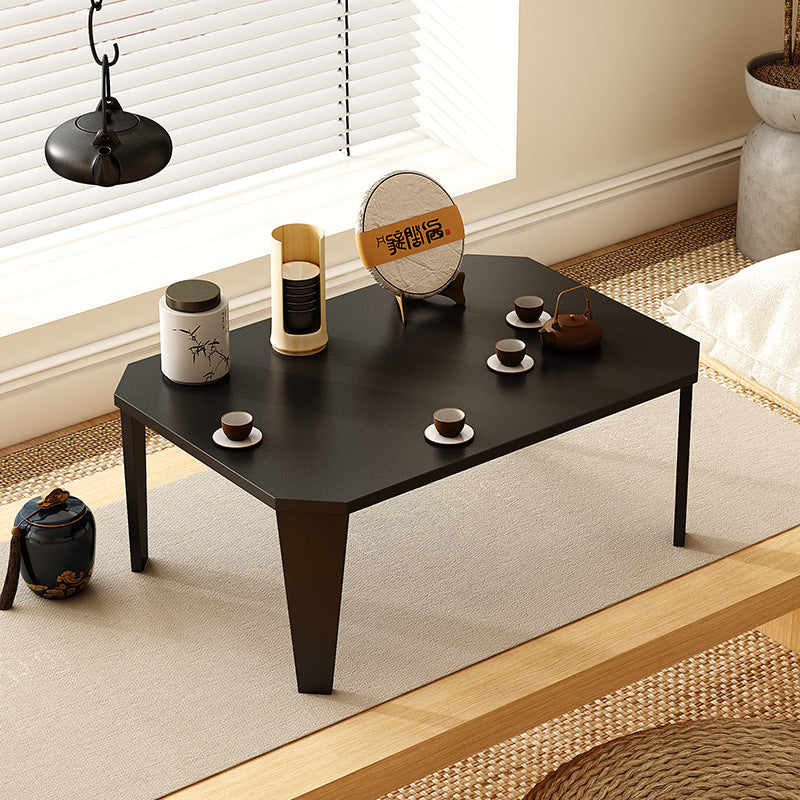 Modern Minimalist MDF Rectangular Low Coffee Table With Folding Legs For Living Room