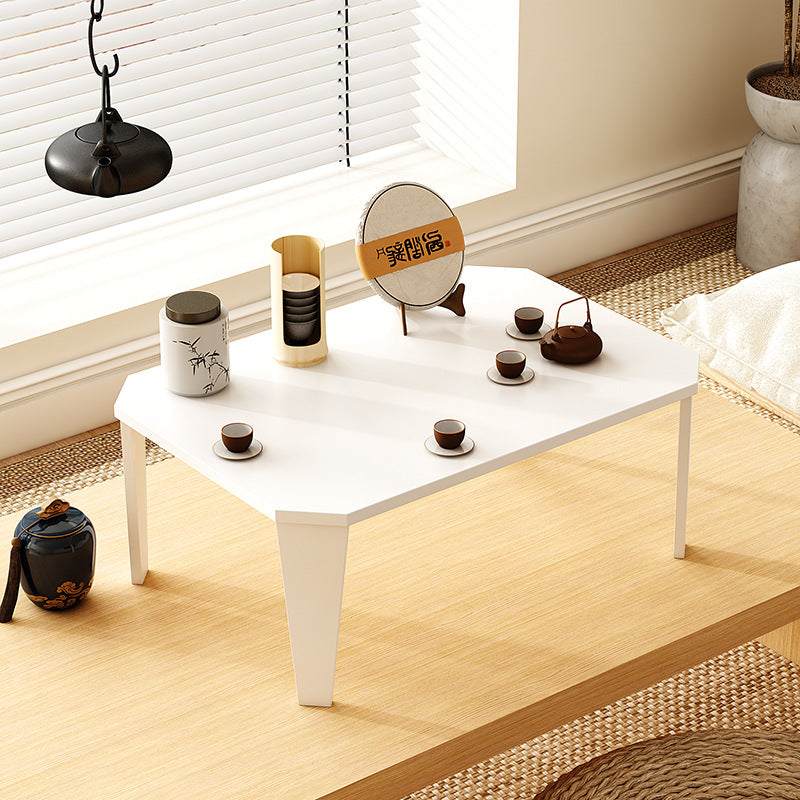 Modern Minimalist MDF Rectangular Low Coffee Table With Folding Legs For Living Room