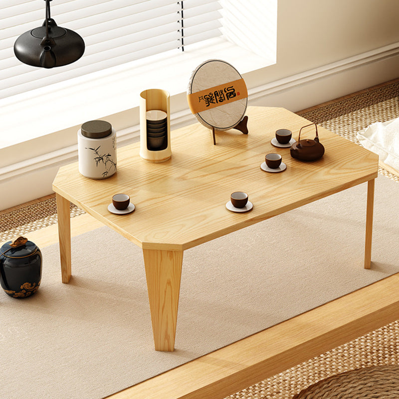 Modern Minimalist MDF Rectangular Low Coffee Table With Folding Legs For Living Room