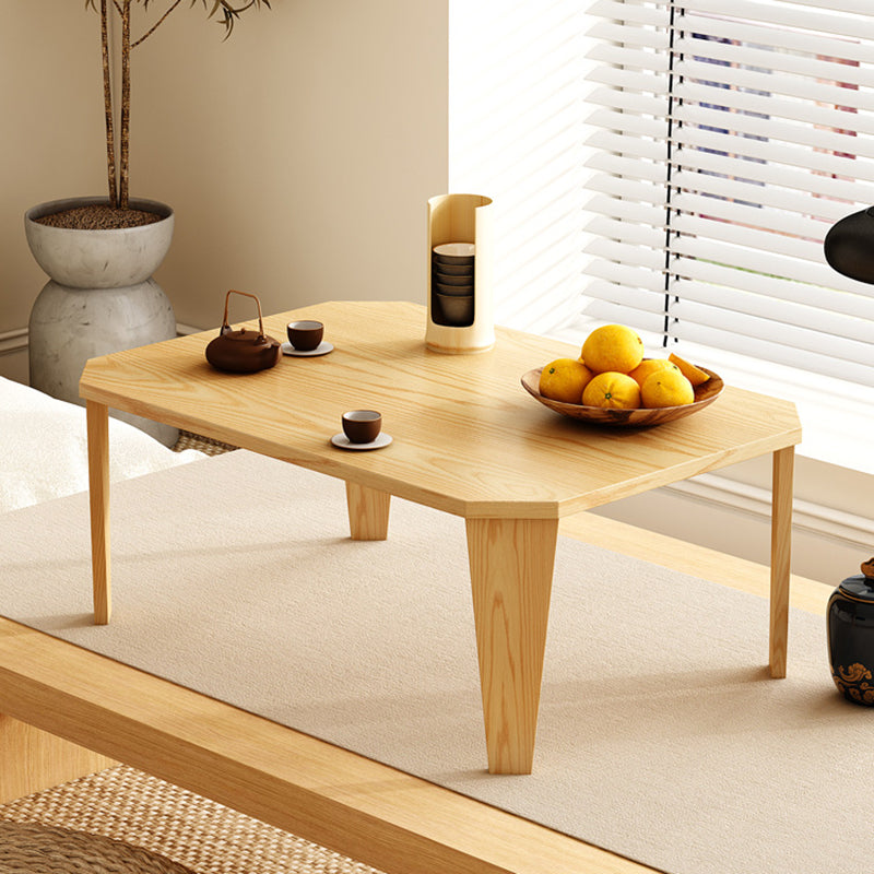 Modern Minimalist MDF Rectangular Low Coffee Table With Folding Legs For Living Room
