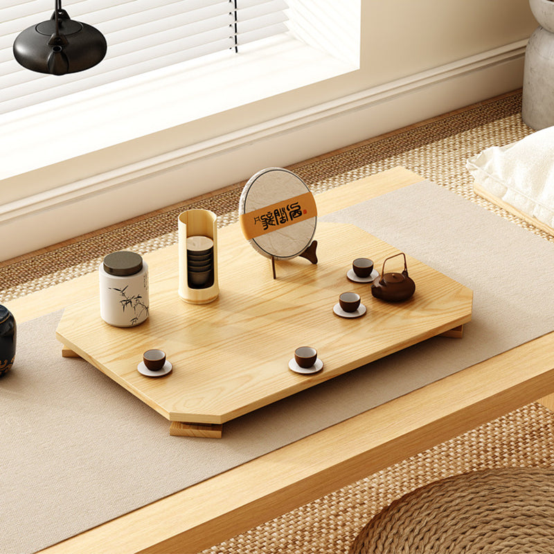 Modern Minimalist MDF Rectangular Low Coffee Table With Folding Legs For Living Room