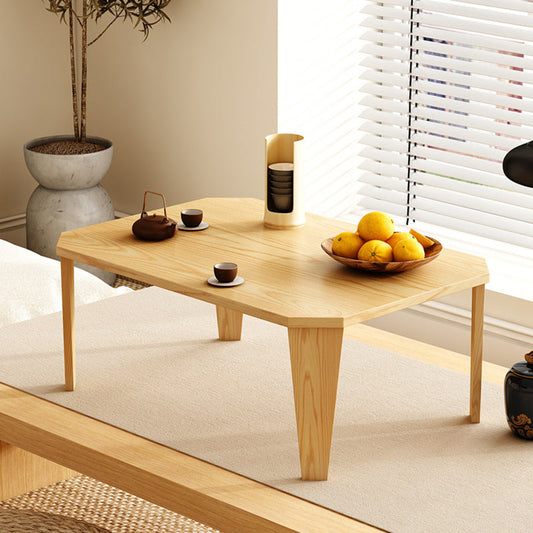 Modern Minimalist MDF Rectangular Low Coffee Table With Folding Legs For Living Room