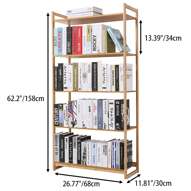 Premium Bamboo 3/4/5-Tier Storage Shelf - Extra Wide & Tall Design For Living Room&Kitchen
