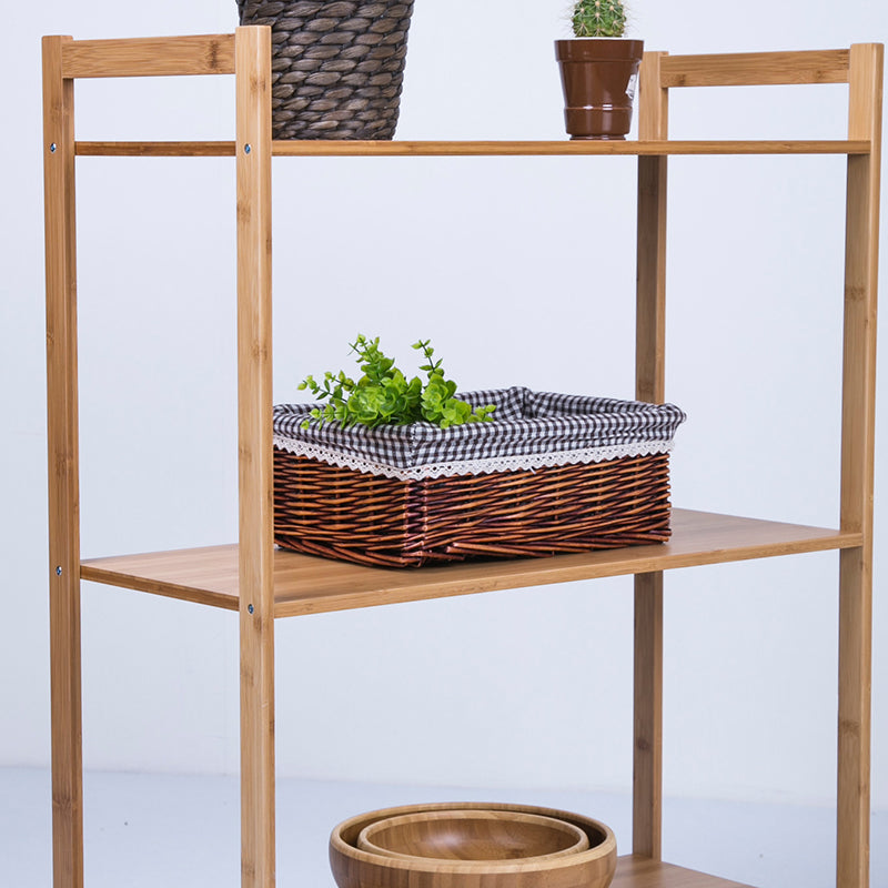 Premium Bamboo 3/4/5-Tier Storage Shelf - Extra Wide & Tall Design For Living Room&Kitchen