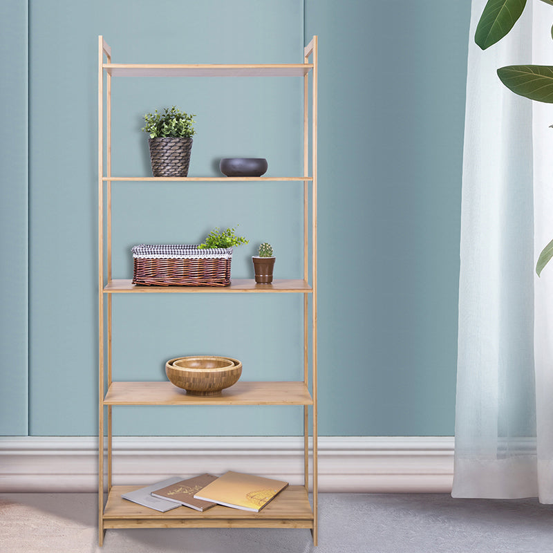 Premium Bamboo 3/4/5-Tier Storage Shelf - Extra Wide & Tall Design For Living Room&Kitchen