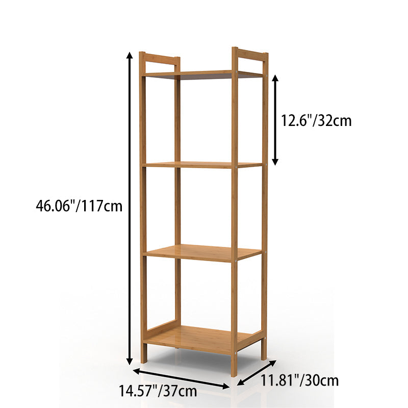 Premium Bamboo 3/4/5-Tier Storage Shelf - Extra Wide & Tall Design For Living Room&Kitchen