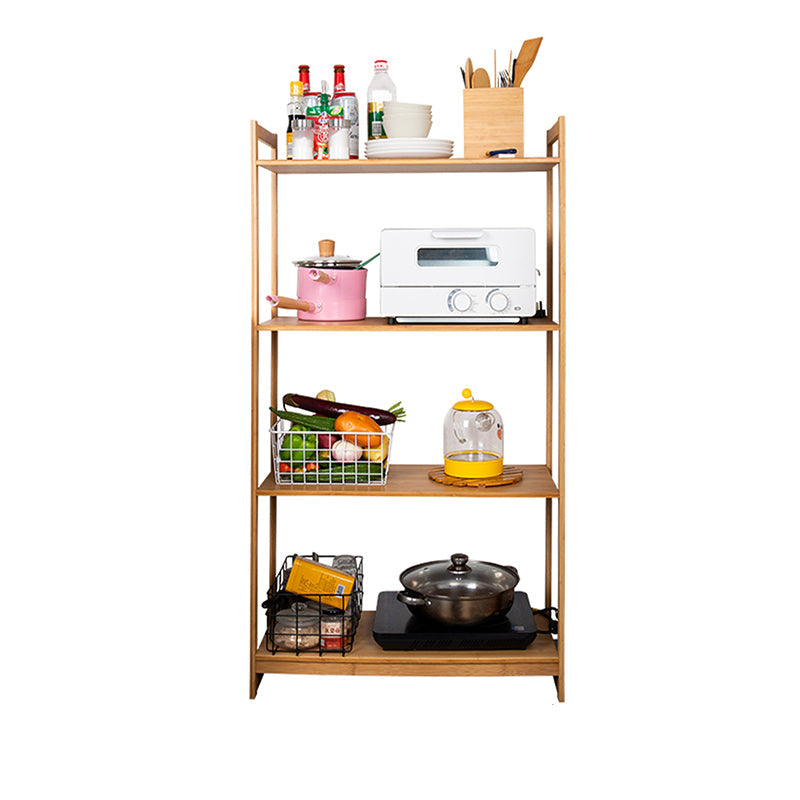 Premium Bamboo 3/4/5-Tier Storage Shelf - Extra Wide & Tall Design For Living Room&Kitchen