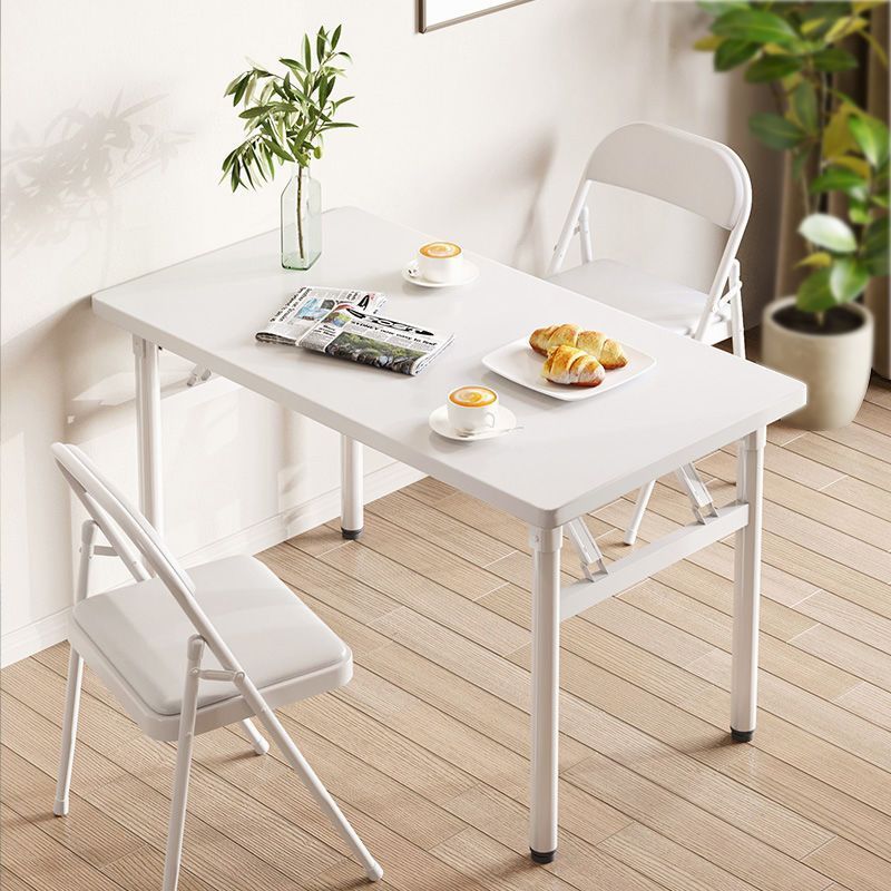 Modern Minimalist Foldable Rectangular Plank Steel Desk For Home Office