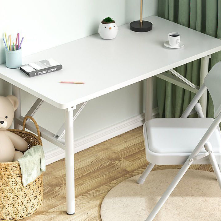 Modern Minimalist Foldable Rectangular Plank Steel Desk For Home Office