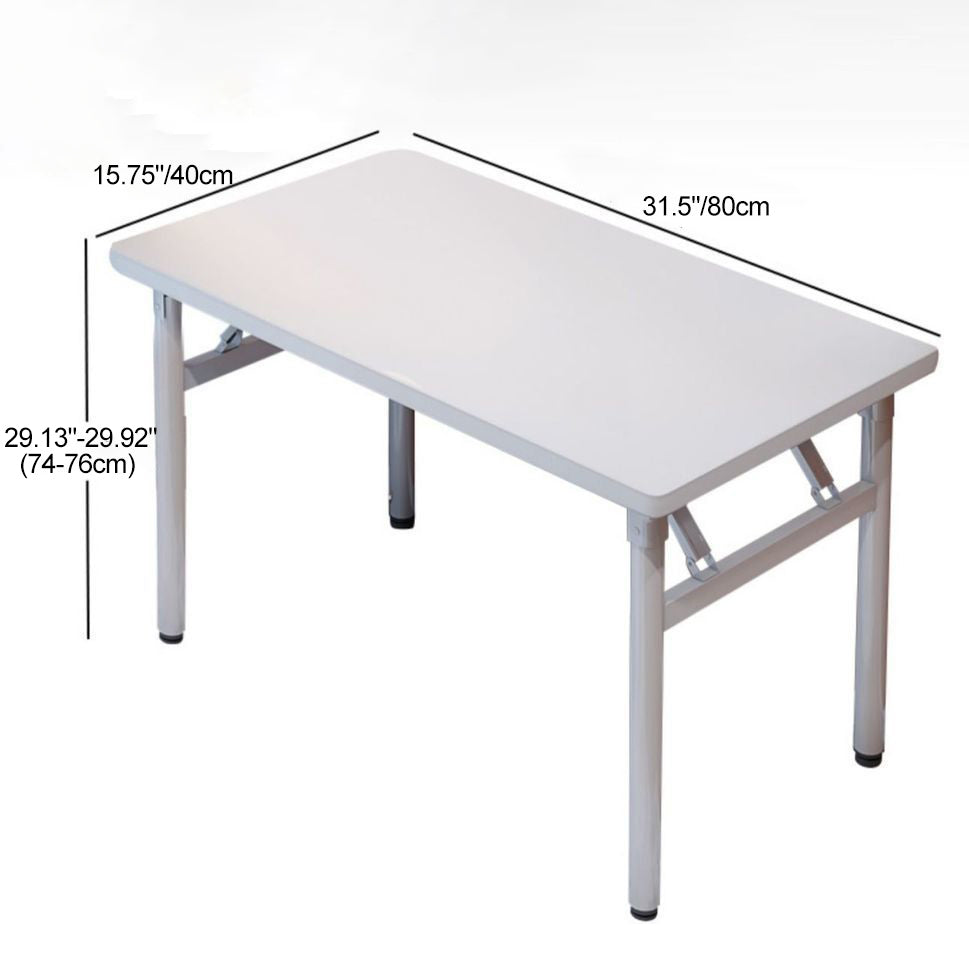Modern Minimalist Foldable Rectangular Plank Steel Desk For Home Office