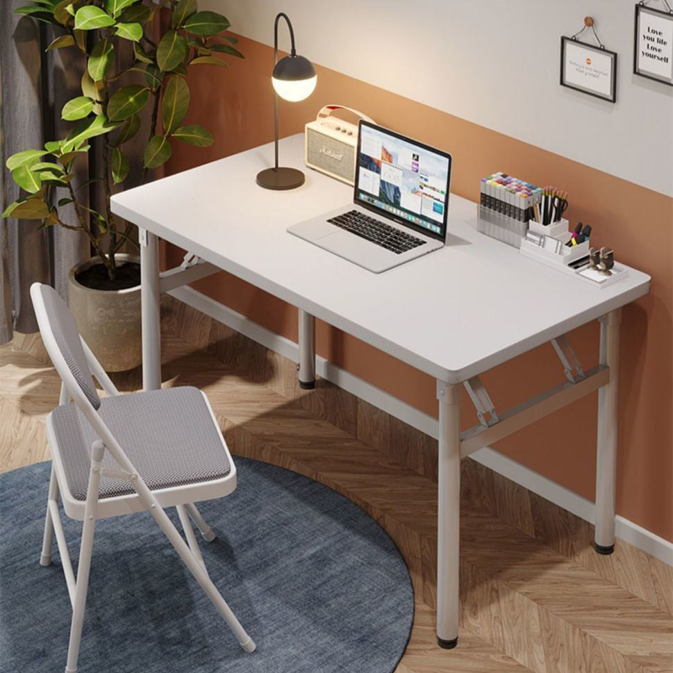 Modern Minimalist Foldable Rectangular Plank Steel Desk For Home Office