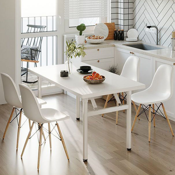 Modern Minimalist Foldable Rectangular Plank Steel Desk For Home Office
